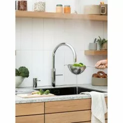 Quooker Fusion Round Kjøkkenkran -Varme og inneklima Salgsbutikk 2002348897 quooker fusion round kjokkenbatteri krom q910850102 miljo2