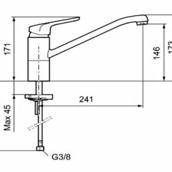 FM Mattsson Siljan Kjøkkenkran -Varme og inneklima Salgsbutikk fm mattsson siljan kjokkenkran 4300961 tegning tilpasset
