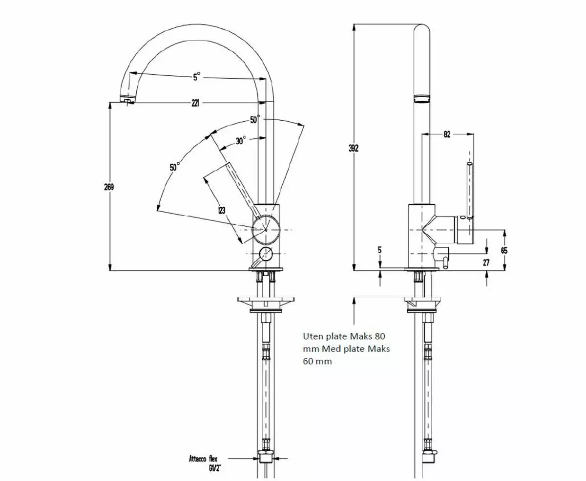 Norø Norø Villa Nordica Luca 02 Kjøkkenkran 4 Norø Norø Villa Nordica Luca 02 Kjøkkenkran - Bilde 2