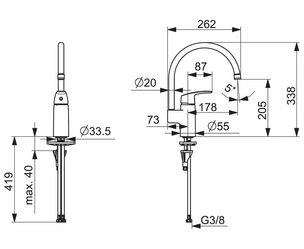 Oras Safira Kjøkkenkran 5 Oras Safira Kjøkkenkran - Bilde 3