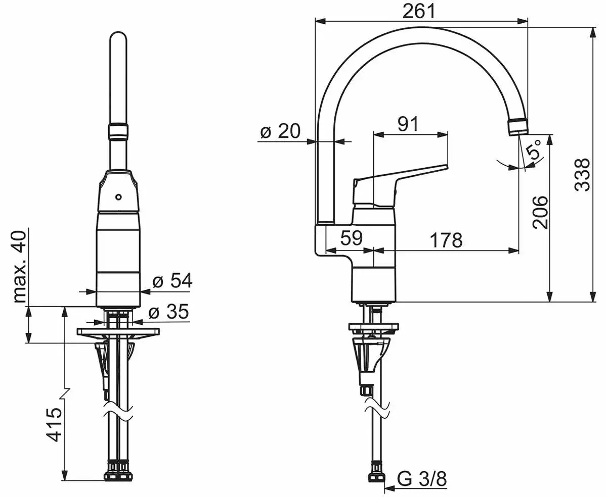 Oras Vega Kjøkkenkran 4 Oras Vega Kjøkkenkran - Bilde 2