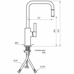 Varme og inneklima Salgsbutikk -Varme og inneklima Salgsbutikk tapwell arm985 teknisk tegning tilpasset comfort 7