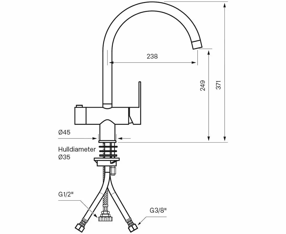 Tapwell RIN184 Kjøkkenkran 4 Tapwell RIN184 Kjøkkenkran - Bilde 2